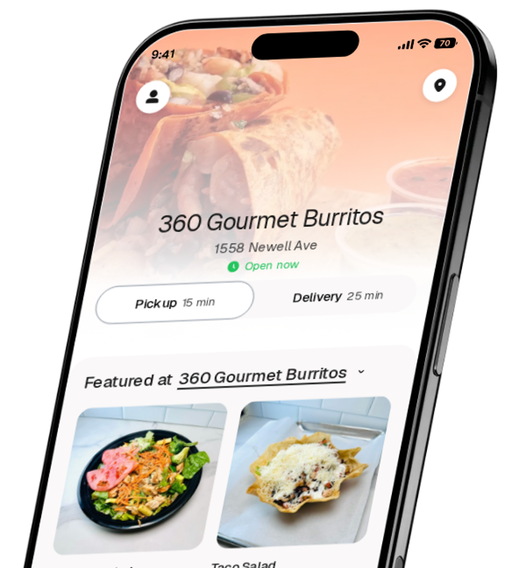 360 Gourmet Burritos app preview