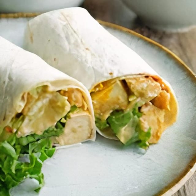 Smoked Tofu Broccoli & Mushrooms Burrito.