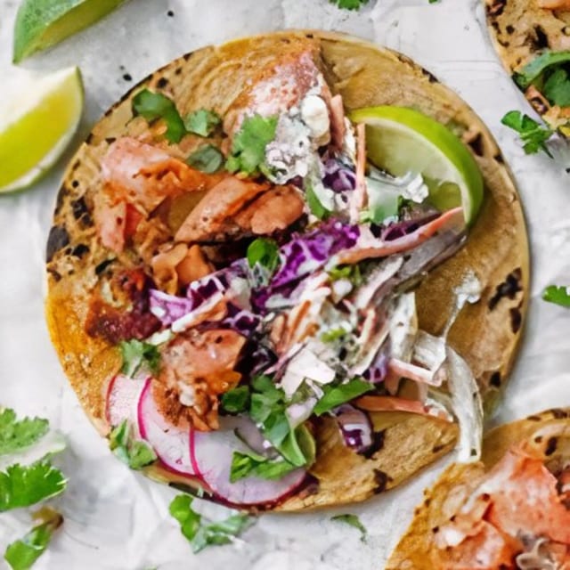 Salmon Taco.