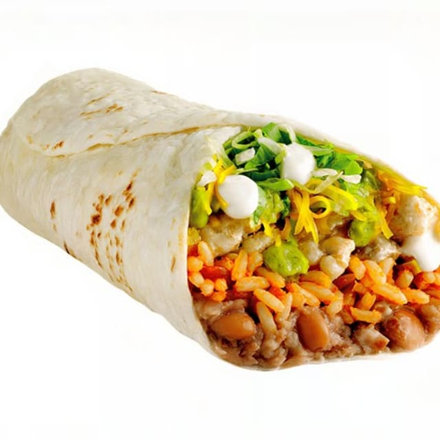 Classic Chicken Burrito.